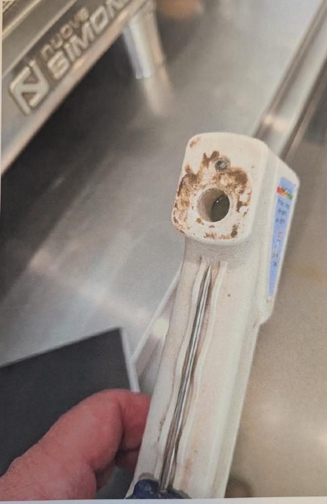 Pictures captured by City of Gold Coast Environmental Health Officers of dirty conditions inside former Mermaid Beach bakery Pane Organico. Picture: Supplied