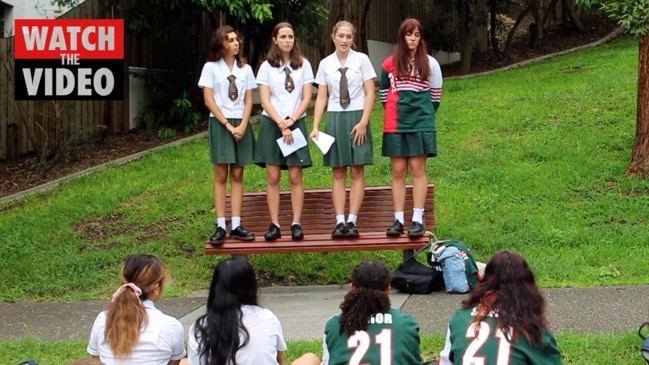 Year 12 students deliver speech against harassment