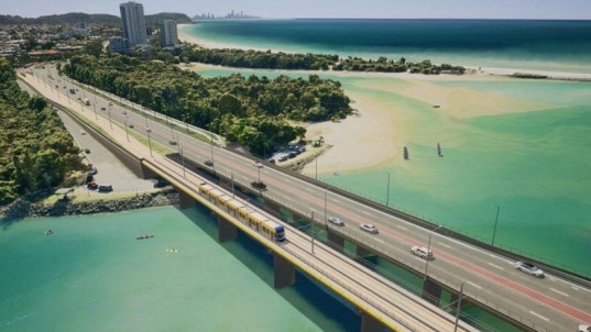 Light rail stage four on the Gold Coast: How the trams will cross Tallebudgera Creek.