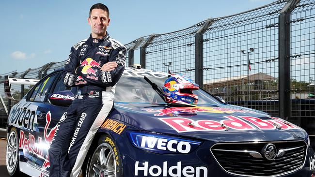 Seven-time Supercars champion Jamie Whincup (pictured) wants Scott McLaughlin to try to catch him. Picture: Tim Hunter.