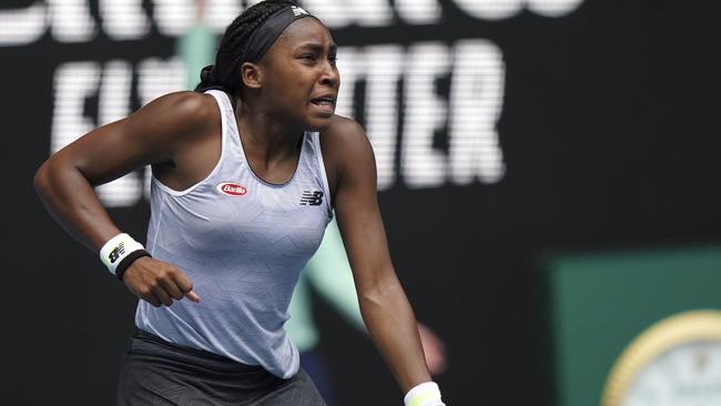 Cori "Coco" Gauff is turning heads at the Australian Open. Picture: AFP Photos