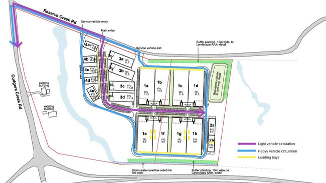 Traffic plans for the Agricultural Food Hub planned for Cudgera Creek.