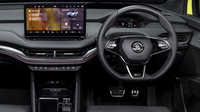 Inside the 2025 Skoda Enyaq RS. Photo: Supplied