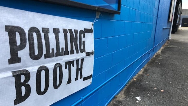 Signs up outside the Southport prepoll booth on the Gold Coast, Monday October 19.  PREPOLL GENERIC, ELECTION GENERIC