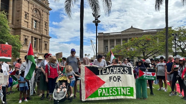 Students and education workers attended the rally.