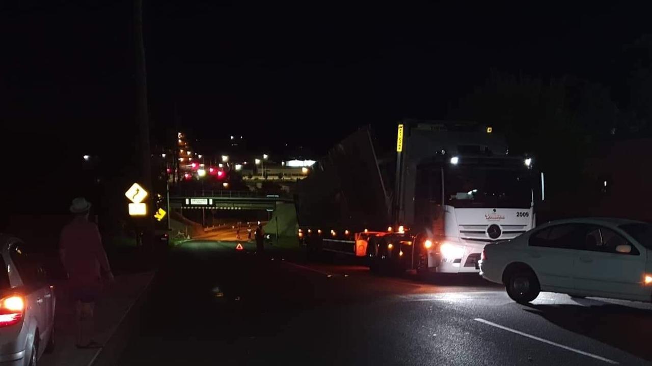 Police fined the 60-year-old male driver for disobeying a low clearance sign.