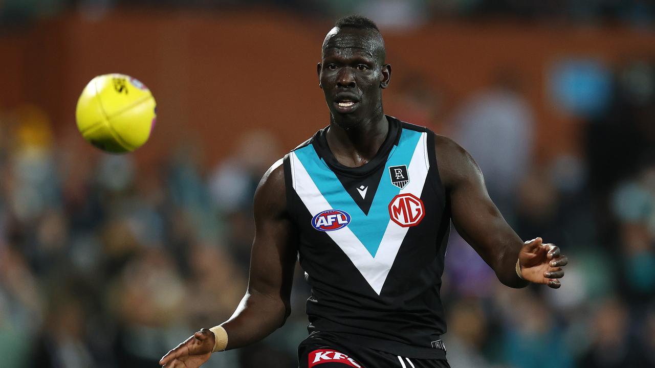 Aliir Aliir should only be better in his second season at Port Adelaide. Picture: Michael Klein