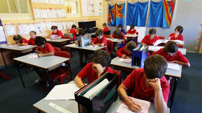 If children are anxious before an exam, tell them this is a common reaction. Picture: News Corp Australia