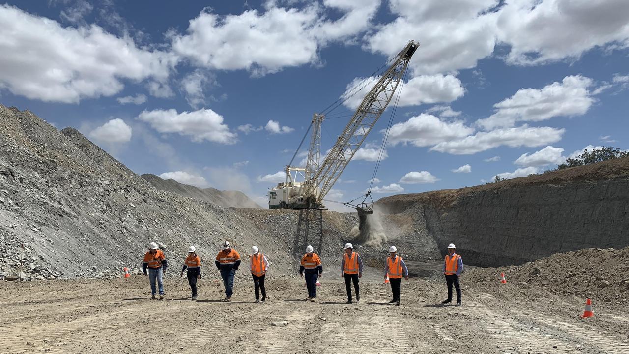 Premier Annastacia Palaszczuk visiting the Isaac Plains coal mine.