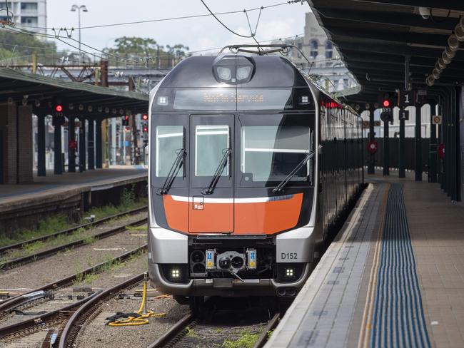 SYDNEY, AUSTRALIA - NewsWire Photos - DECEMBER 1, 2024:Transport Minister Jo Haylen and Chief Executive of Sydney Trains Matt Longland with with Deputy Secretary Transport For NSW, Camilla Drover launch the new Intercity Ã¢â¬ËMariyungÃ¢â¬â¢ train at Central Station.Picture: NewsWire / Simon Bullard.