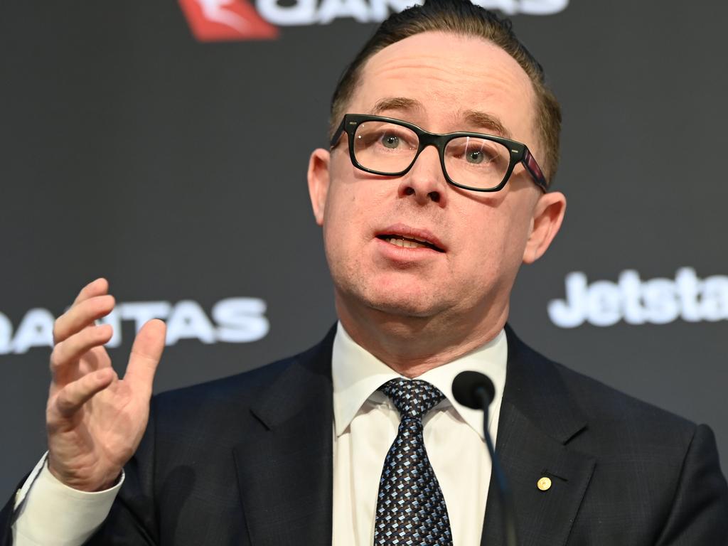 But she says she did not use a homophobic slur to describe Qantas chief executive Alan Joyce. Picture: NCA NewsWire/Jeremy Piper