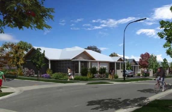 An artists impression of the future retirement villas at Oran Park’s Anglicare Chesalon retirement village.
