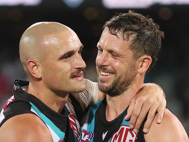 Powell-Pepper and Boak lived together. (Photo by Sarah Reed/AFL Photos via Getty Images)