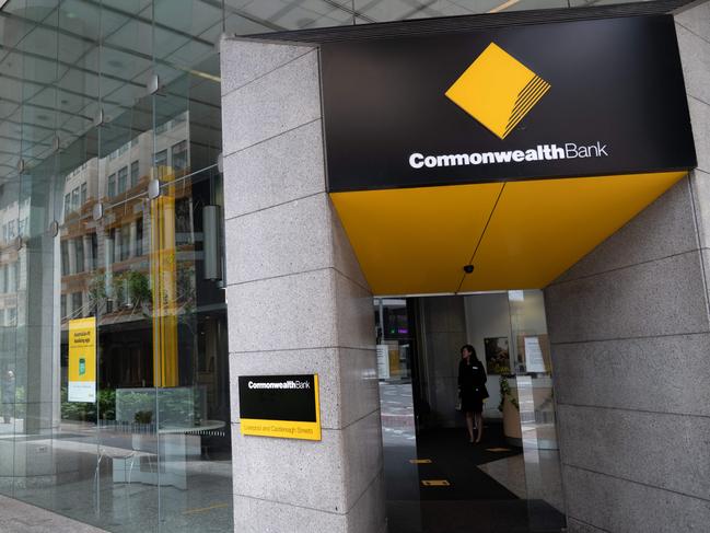 SYDNEY, AUSTRALIA - NewsWire Photos December 11, 2020: Commonwealth Bank Signage at a branch in the Sydney CBD. Picture: NCA NewsWire / James Gourley