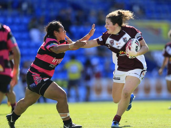 Chelsea Lenarduzzi - Burleigh Bears - Photo: SMPIMAGES / NEWSCORP - Action from the 2018 Queensland Rugby League (QRL) South East Queensland (SEQ) Womens Rugby League Final between the Burleigh Bears v West Brisbane Panthers, played at CBUS Stadium on the Queensland Gold Coast.
