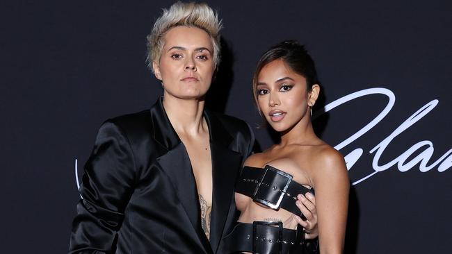 MELBOURNE, MARCH 20, 2024: Australian Formula One Grand Prix at Albert Park. Moana Hope and Maria Thattil arrives for Glamour on the Grid. Picture: Mark Stewart