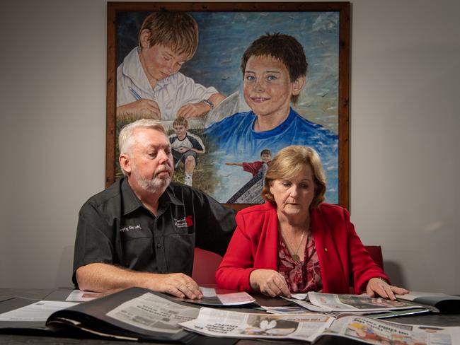 Bruce and Denise Morcombe at Daniel House in Palmwoods, Queensland, the main headquarters for the Daniel Morcombe Foundation. Picture: Brad Fleet/ National News Network