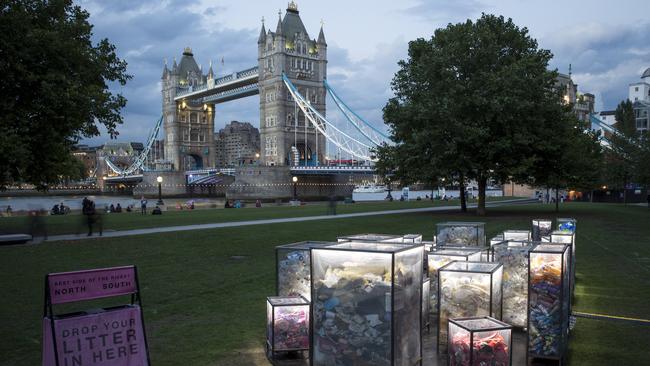 Totally Thames celebrate the waterway. Pictured is Future Dust, an installation at this year’s festival in London that explores the issue of plastic pollution from the river’s beaches. Picture: Rob Stothard