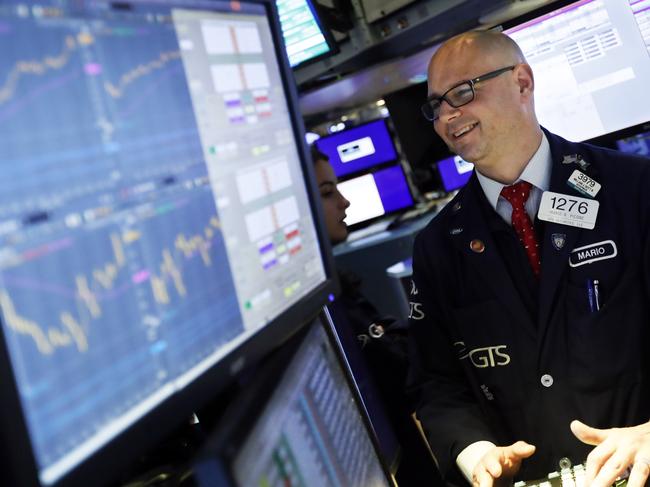 Wall Street roared back to life with both the Dow and S&amp;P 500 surging more than 4 per cent. Picture: AP