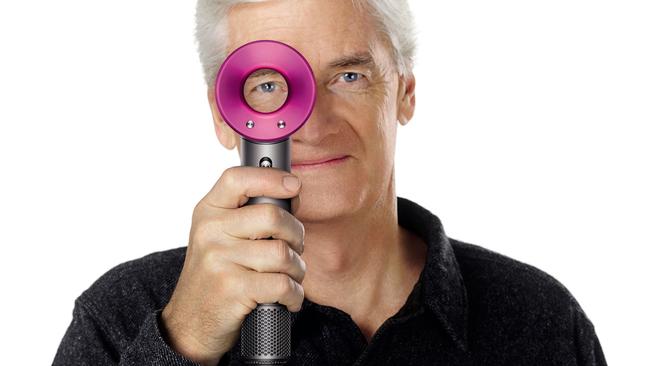 Sir James Dyson with the company's Supersonic hair dryer that has been a hit. But not all products have done as well.