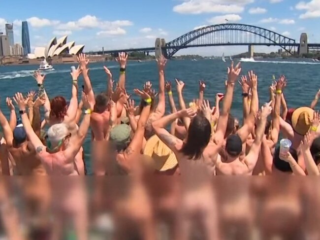 Get Naked Australia cruise in Sydney. Picture: 7 News Sydney