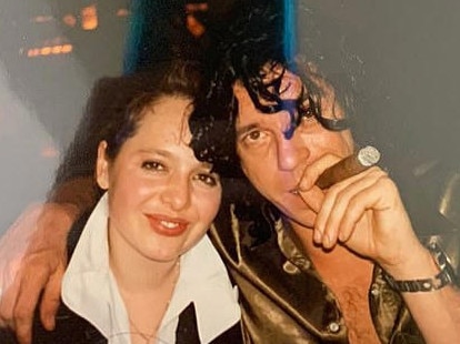 Maria-Christina Copinger-Symes, the former European manager of INXS, with lead singer Michael Hutchence.