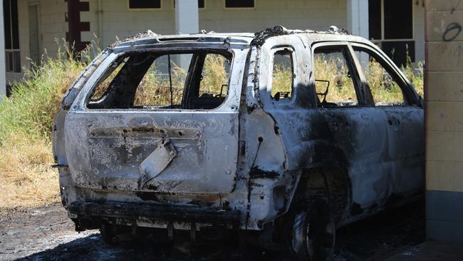 Damage to homes in Nauiyu/Daly River following ongoing gang violence between the Bad Boyz, Warriors and Jovi Boys. Picture: Jason Walls