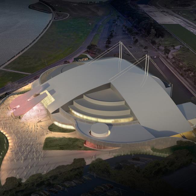 An artist’s impression of the proposed refurbished Derwent Entertainment Centre.