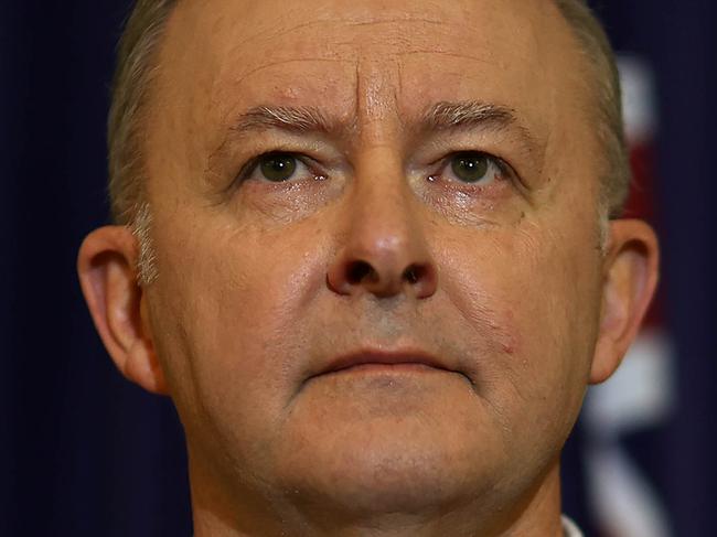 CANBERRA, AUSTRALIA - NewsWire Photos OCTOBER 24th, 2021: Anthony Albanese, Leader of the Australian Labor Party spoke to the media at a press conference in Parliament House, Canberra. Picture: NCA NewsWire / Gary Ramage