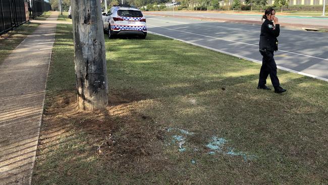 Police are investigating a serious crash at Bray Park last night where one teenage girl was rushed to hospital in a critical condition. Picture: Kara Sonter