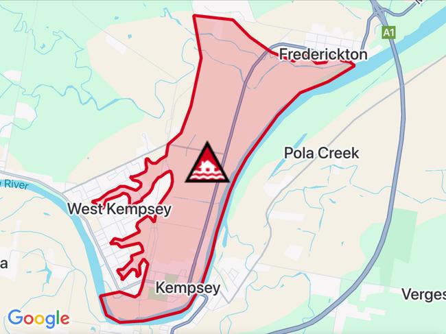 NSW floods: Suburbs at risk. Picture: Hazards Near Me NSW