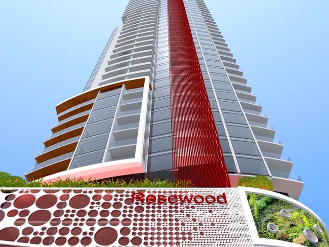 A concept image of Rosewood tower, which is earmarked for a site at 15 Rosewood Ave