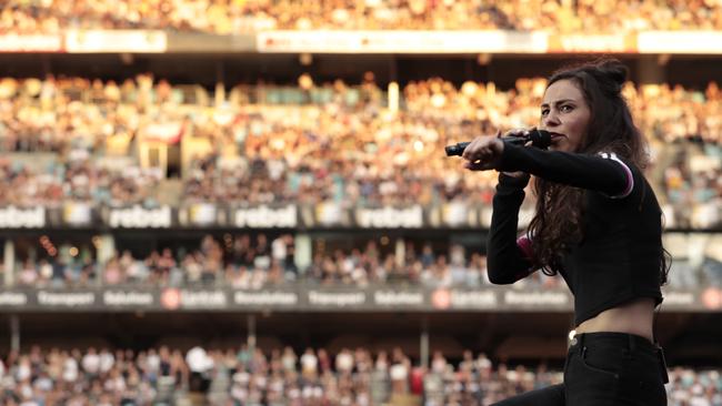 More than 75,000 people watched Amy Shark perform on the day. Picture: Getty Images