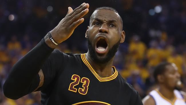 LeBron James during the first half of game five. Picture: AFP