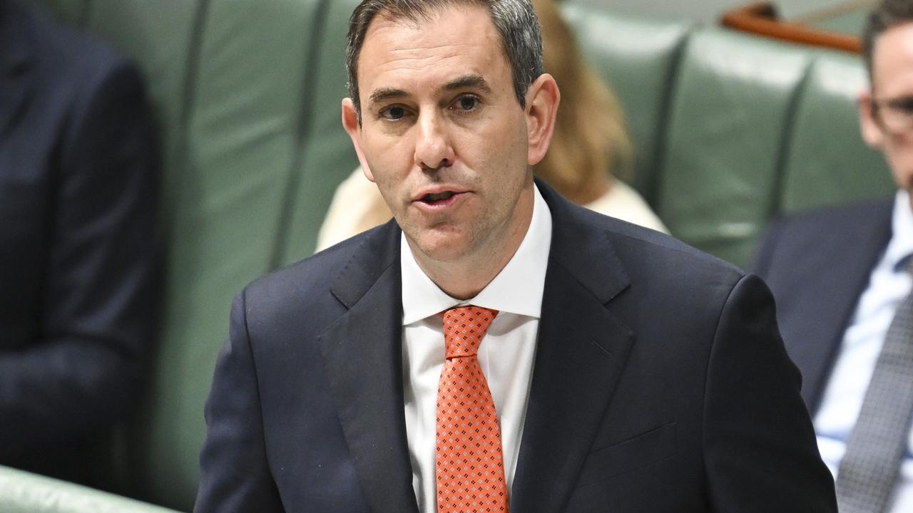 Treasurer Jim Chalmers has warned December’s budget update will reveal a “much smaller” revenue figures due to a softening labour market and decreased commodity prices. Picture: NewsWire/ Martin Ollman