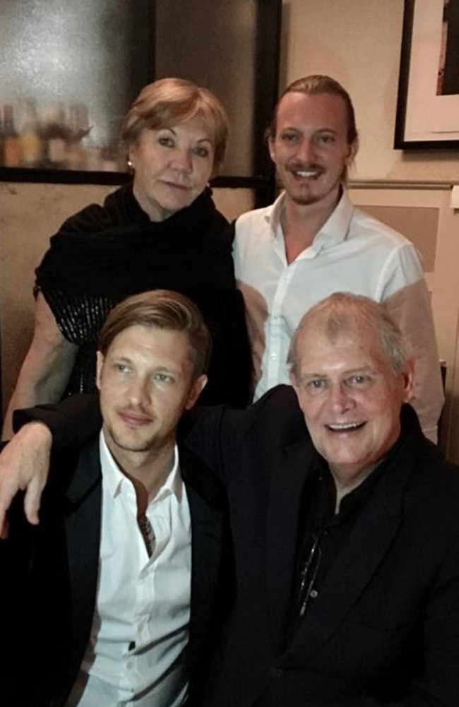 John Farnham pictured with his wife, Jill, and sons, Rob and James.