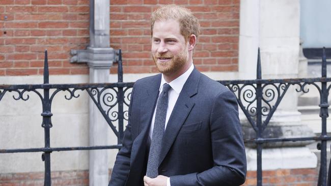 Prince Harry leaves the Royal Courts of Justice on Tuesday. Picture: Getty Images.