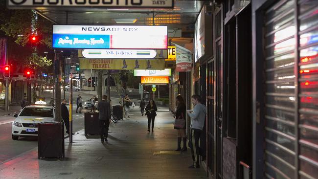 The streets of Sydney became dead quiet after the lockout laws took place. Photo: Chris McKeen