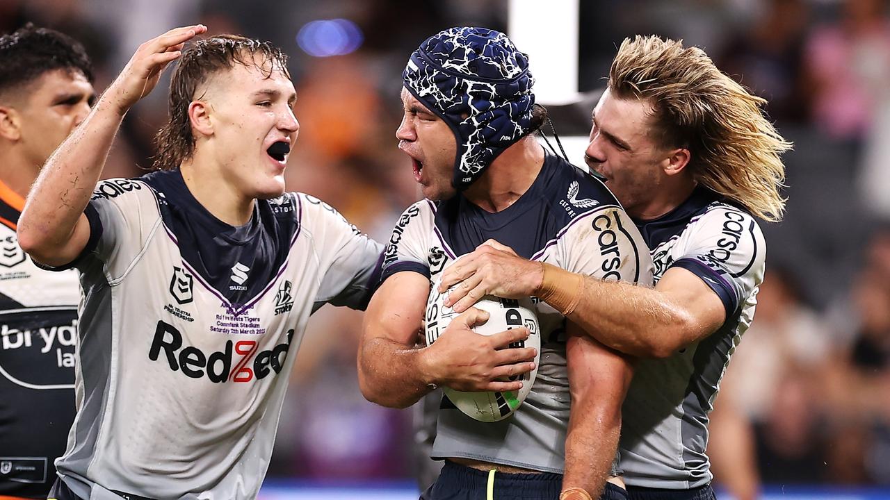 Jahrome Hughes led the Storm fightback. Picture: Mark Kolbe/Getty Images