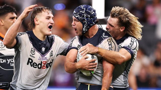 Jahrome Hughes led the Storm fightback. Picture: Mark Kolbe/Getty Images