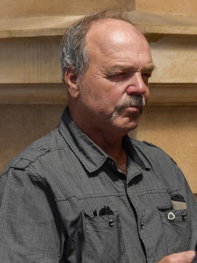 Ron Sternberg, husband of Bernice Sternberg, is seen leaving Adelaide District Court. Picture: Roy VanDerVegt