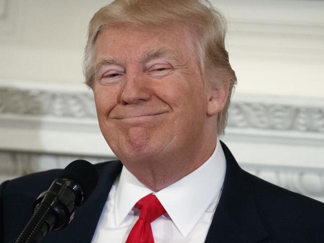 President Donald Trump smiles while speaking to a meeting of the National Governors Association, Monday, Feb. 27, 2017, at the White House in Washington. (AP Photo/Evan Vucci)