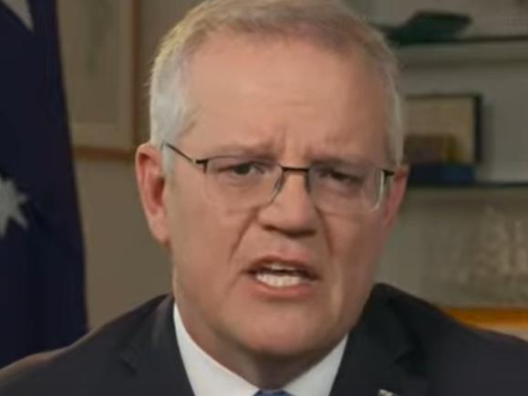 Australian Prime Minister Scott Morrison appears on ABC Insiders with journalist David Speers. Picture: ABC