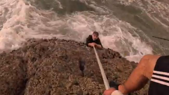 The dramatic moments which unfolded at the popular tourist and fishing spot about 12km east of Rainbow Beach on April 13, 2024, have been revealed by the teens’ and Jacob’s family in hope it will save someone else’s life. Pictures: Aiden Whiteman, Whiteey's Fishing.