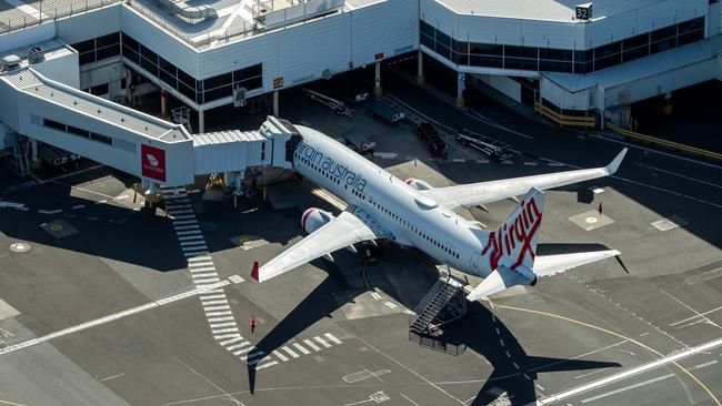 Virgin Australia planes parked at Sydney Airport. Picture: Cameron Spencer/Getty Images