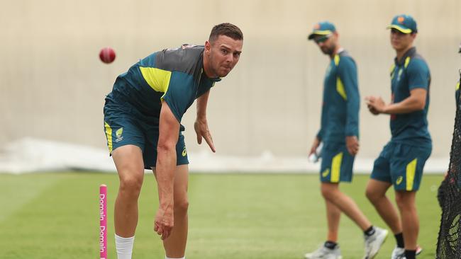 Josh Hazlewood would push for the Gabba to host the first Test if it is moved away from Adelaide Oval due to COVID restrictions. Picture: Brett Costello