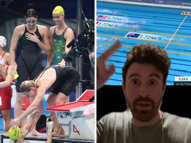 debate over swim time on live coverage.