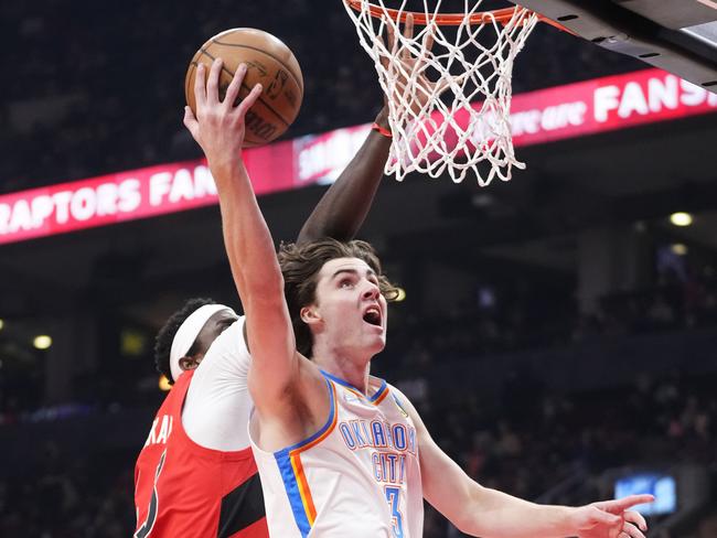 Josh Giddey enjoyed a stellar rookie NBA season with the Oklahoma City Thunder. Picture: Mark Blinch/Getty Images