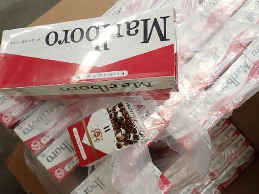 DAILY TELEGRAPH -  Police images from illegal tobacco seized by ABF. Picture: Supplied