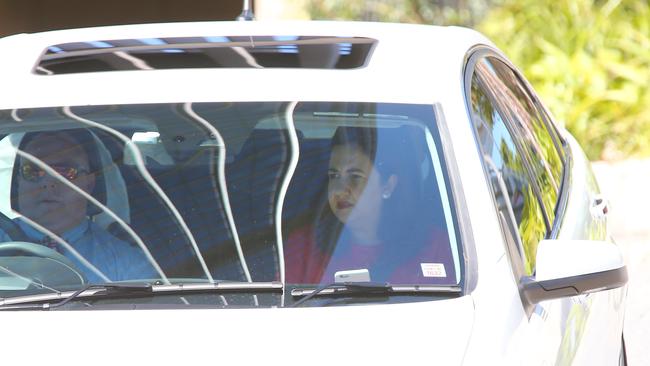 Labor’s Annastacia Palaszczuk leaving 1 George St yesterday. Picture: AAP/David Clark